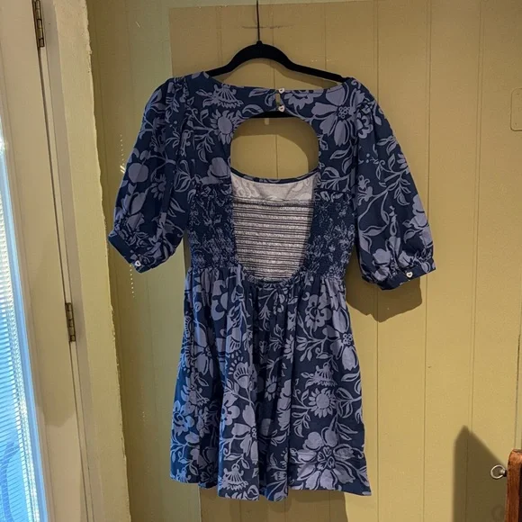 Free People Blue Floral Mini Dress - Picture 3 of 4